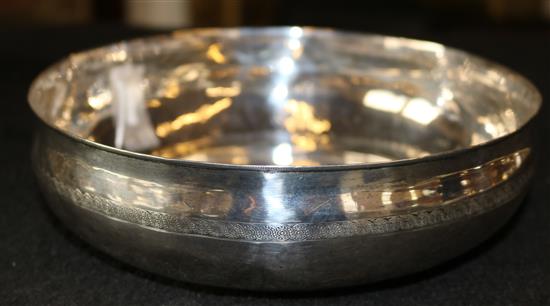 19th century Turkish silver circular fruit bowl, 12.5 oz.(-)